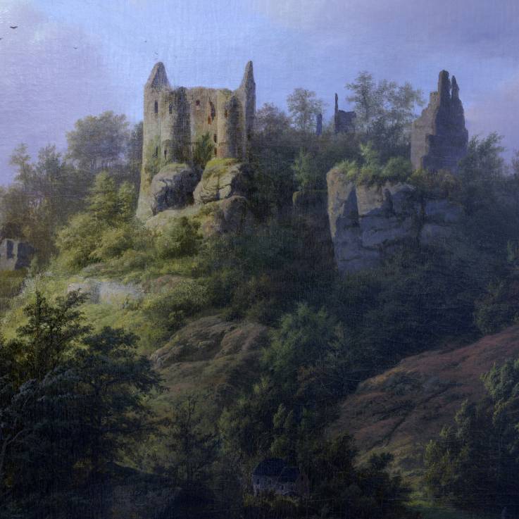 Vue sur le château de Larochette (1848) de Barend Cornelis Koekkoek est entré en 2016 dans les collections du musée grâce à une action de souscription publique.