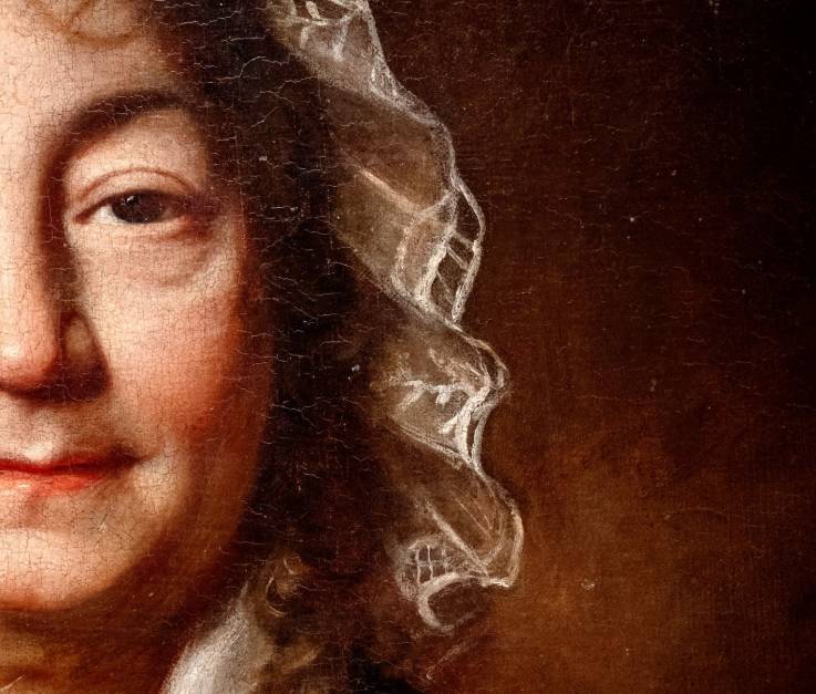 Monique Daniche (1737-1824), Portrait of Catherine Hubscher (1753-1835), known as “Madame Sans-Gêne” (detail), c. 1800. Oil on canvas, 63.5 x 54.5 cm. MNAHA collection. © Eric Chenal