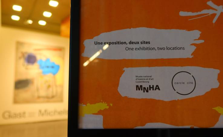 Affiche à l'entrée de l'exposition 