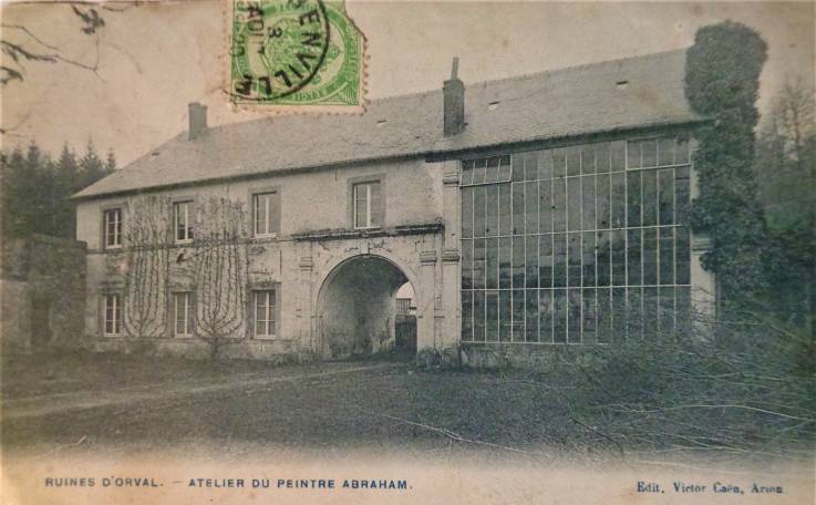 Carte postale de l'atelier de peinture à Orval